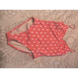 J Crew Coral One Piece Swim Suit